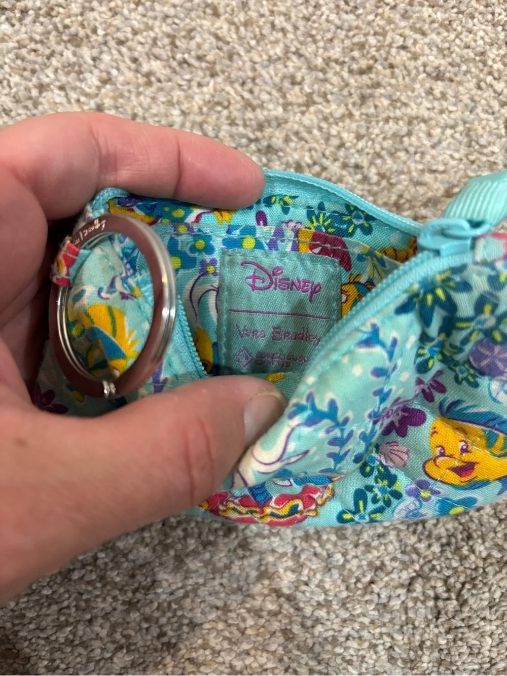 Vera Bradley Disney The Little Mermaid Zip ID Case